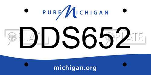 DDS652 Michigan License Plate