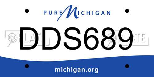 DDS689 Michigan License Plate
