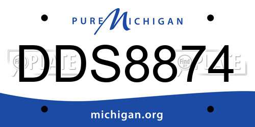 DDS8874 Michigan License Plate