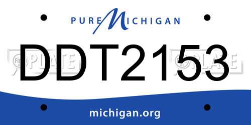 DDT2153 Michigan License Plate