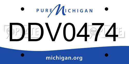 DDV0474 Michigan License Plate