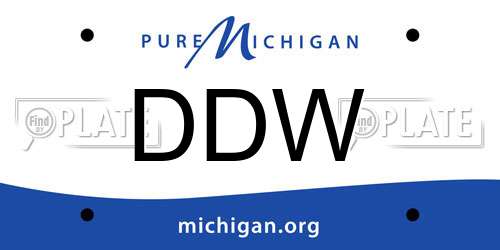 DDW Michigan License Plate