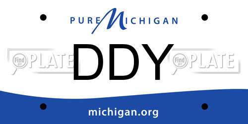 DDY Michigan License Plate