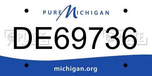 DE69736 Michigan License Plate