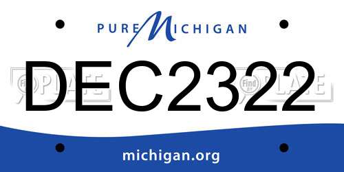 DEC2322 Michigan License Plate