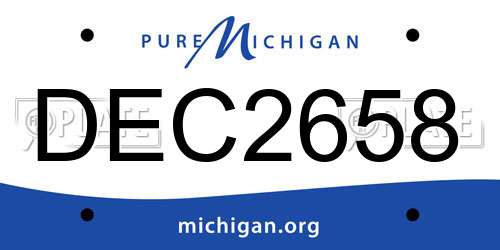 DEC2658 Michigan License Plate