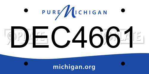 DEC4661 Michigan License Plate
