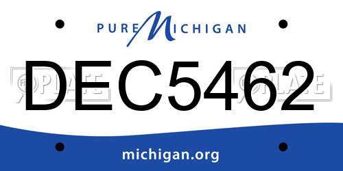 DEC5462 Michigan License Plate