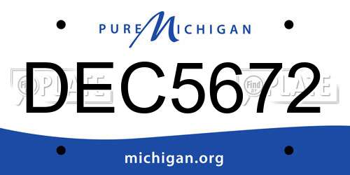 DEC5672 Michigan License Plate