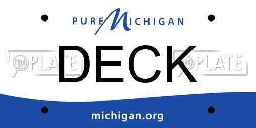 DECK Michigan License Plate