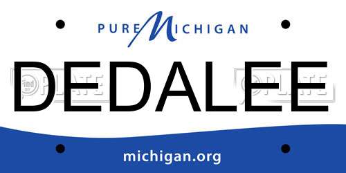 DEDALEE Michigan License Plate