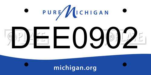 DEE0902 Michigan License Plate