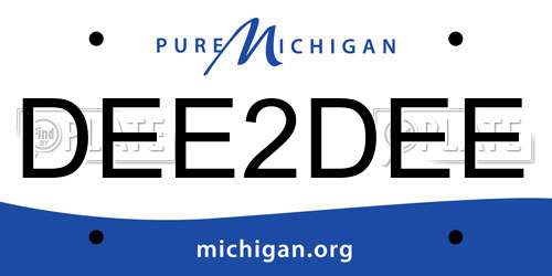 DEE2DEE Michigan License Plate
