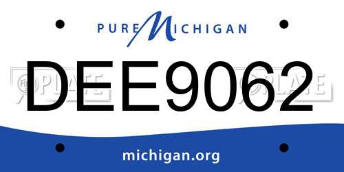 DEE9062 Michigan License Plate