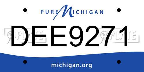 DEE9271 Michigan License Plate