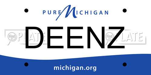 DEENZ Michigan License Plate