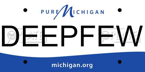 DEEPFEW Michigan License Plate