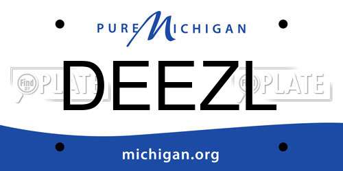 DEEZL Michigan License Plate