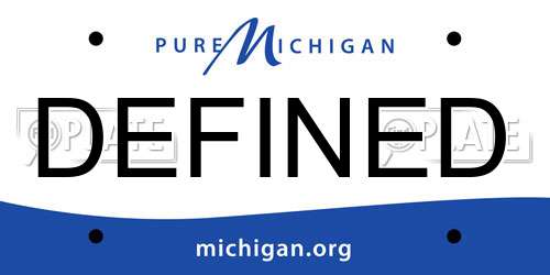 DEFINED Michigan License Plate