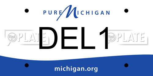 DEL1 Michigan License Plate