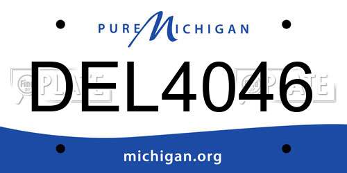 DEL4046 Michigan License Plate
