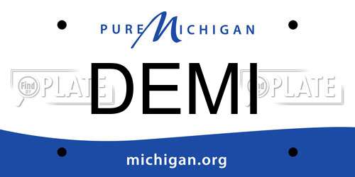 DEMI Michigan License Plate