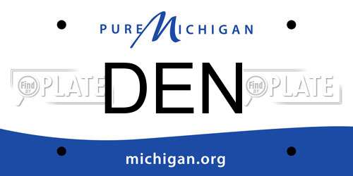 DEN Michigan License Plate