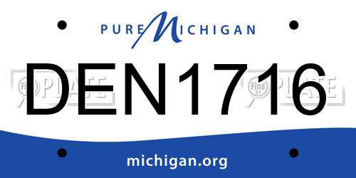 DEN1716 Michigan License Plate
