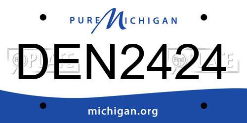 DEN2424 Michigan License Plate