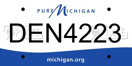 DEN4223 Michigan License Plate