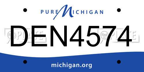 DEN4574 Michigan License Plate