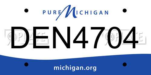 DEN4704 Michigan License Plate