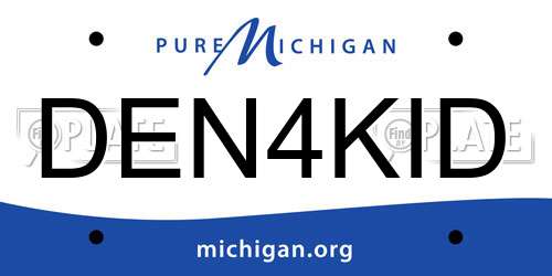 DEN4KID Michigan License Plate