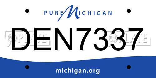 DEN7337 Michigan License Plate