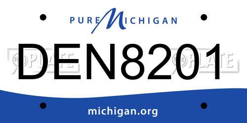 DEN8201 Michigan License Plate