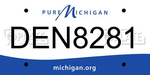 DEN8281 Michigan License Plate