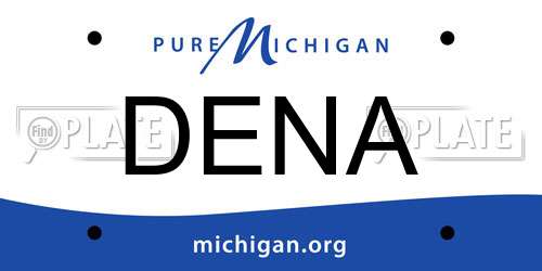 DENA Michigan License Plate