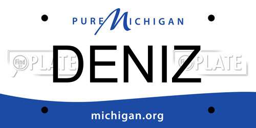DENIZ Michigan License Plate