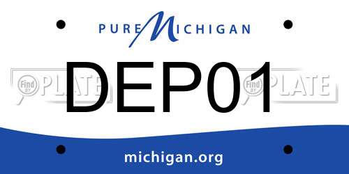 DEP01 Michigan License Plate