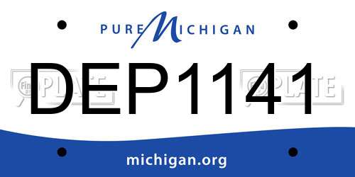 DEP1141 Michigan License Plate