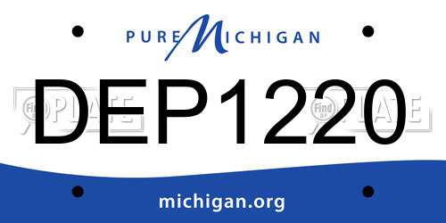 DEP1220 Michigan License Plate