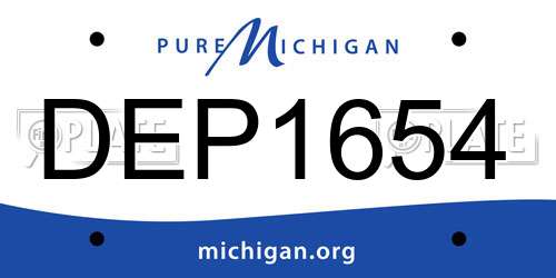 DEP1654 Michigan License Plate