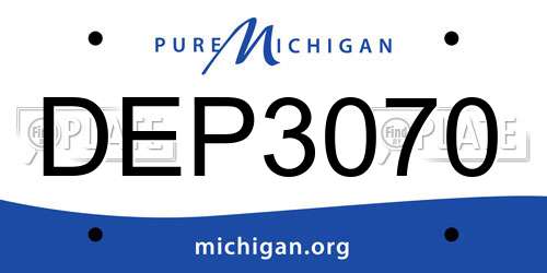 DEP3070 Michigan License Plate