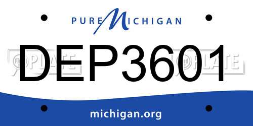 DEP3601 Michigan License Plate