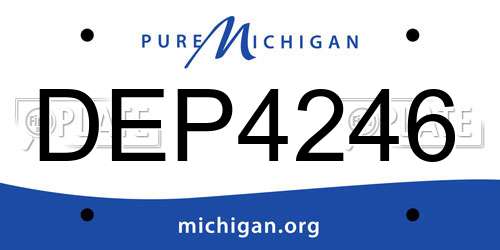 DEP4246 Michigan License Plate