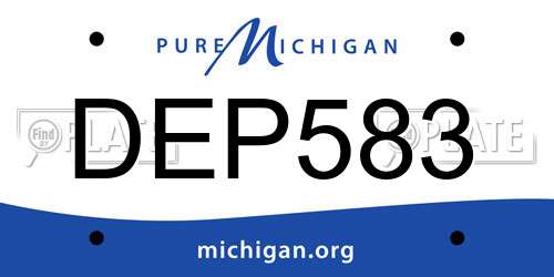 DEP583 Michigan License Plate