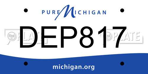 DEP817 Michigan License Plate