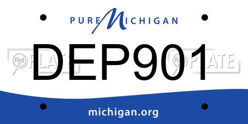 DEP901 Michigan License Plate