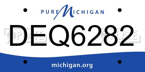 DEQ6282 Michigan License Plate