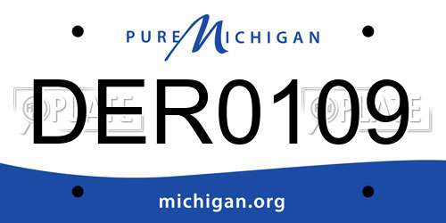 DER0109 Michigan License Plate